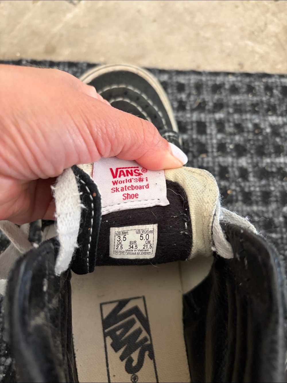 Vans Black and White Low-Top Skate Sneakers
